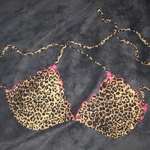 Cheetah & Pink Bikini Top